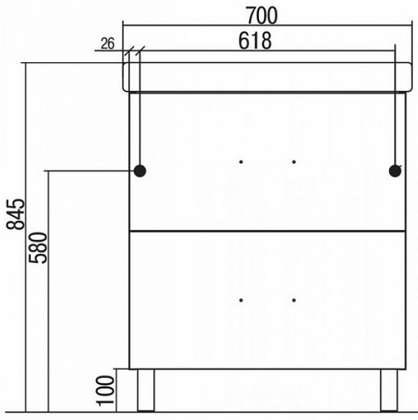 Тумба под раковину Акватон Америна 67 см 1A169301AM950
