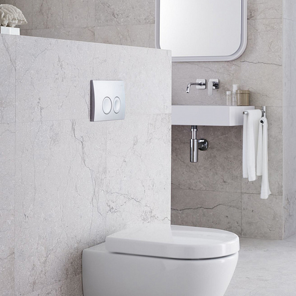 Клавиша смыва Geberit Delta 21 115.125.46.1 хром матовый