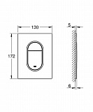Клавиша смыва для унитаза GROHE Arena Cosmopolitan 37624GN0