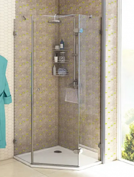 Душевое ограждение Aquaton Lax FES L пятиугольное 90х90х200 1AX021SSXX000