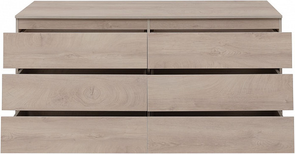 Комод Aquanet Сканди 1600x480 Дуб эдгрейн (6 ящиков) 00302547