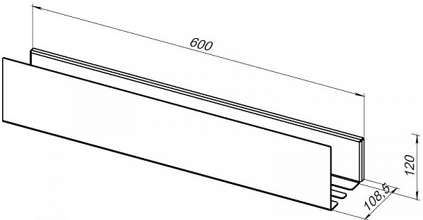 Полка Aquanet Магнум 60x12 черная матовая 00274182