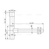 Сифон для раковины AlcaPlast DESIGN A402 трубный