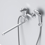 F85B90100 X-Joy S, смеситель д/ванны/душа, излив 350 мм, хром
