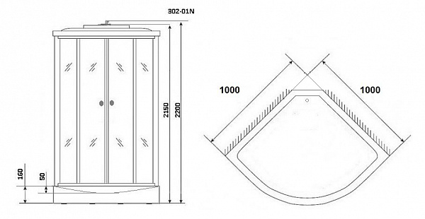 Душевая кабина Niagara Ultra  NG-302-01N Мозаик
