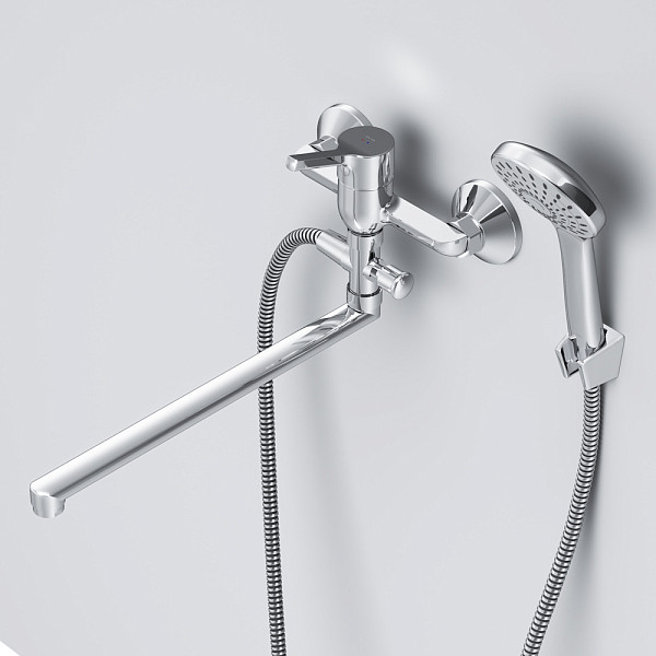 F85B90100 X-Joy S, смеситель д/ванны/душа, излив 350 мм, хром