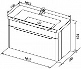 Тумба с раковиной Aquanet София 105 белый 00212588