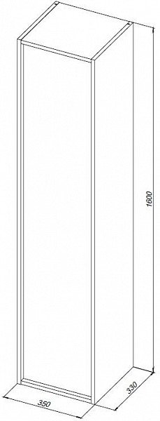 Шкаф-пенал Aquanet Lino (Flat) 35 дуб веллингтон 00295038