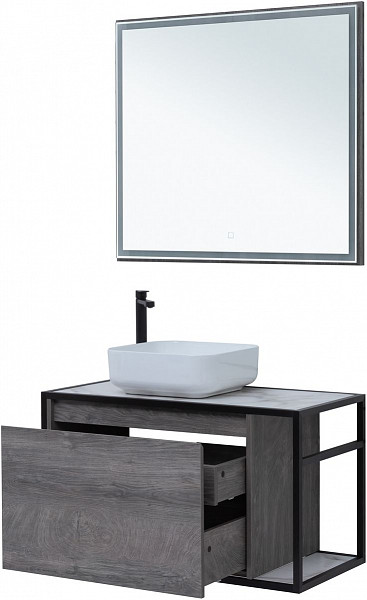 Тумба под раковину Aquanet Nova Lite Loft 90 L дуб рошелье 00261656