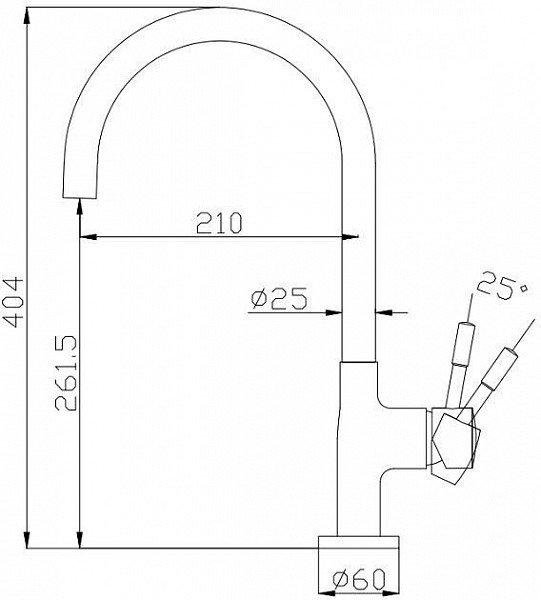 Смеситель для кухни Aquanet Steel AF210-41S AF210-41S
