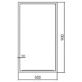 Зеркало Silver Mirrors Bronks-light 50х90 см ФР-1746