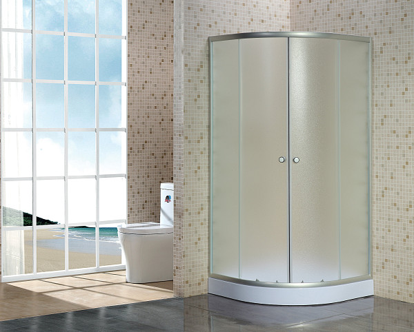 Душ. уголок NG-003-14 (800х800х1950) низкий поддон стекло МАТОВОЕ 2 места