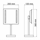 Зеркало с LED-подсветкой, 3-х кратным увеличением Wasserkraft K-1007