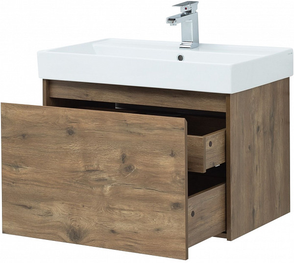 Тумба под раковину Aquanet Nova Lite 75 дуб рустикальный (1 ящик) 00249514