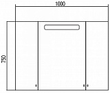 Зеркало-шкаф Акватон Мадрид 100x75 1A111602MA010 с подсветкой