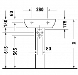 Пьедестал для раковины Duravit D-Code 08632700002