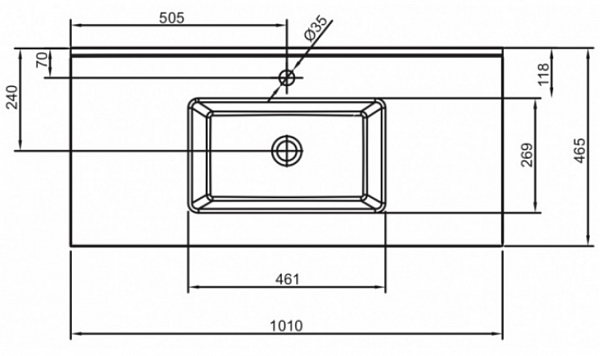 Раковина Jacob Delafon Ola 100,7х46 см EXUA112-00