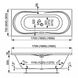Акриловая ванна Vagnerplast Briana 185x90 VPBA185BRI2X-04