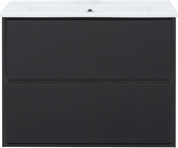 Тумба под раковину Aquanet Милан 85 черный глянец 00316703