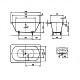 Стальная ванна Kaldewei Classic Duo 170x70 290500010001 mod.105