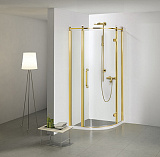 Душевое ограждение Azario ONTARIO 900х900х2000 R, без поддона, 8 мм