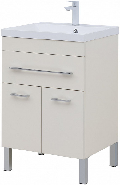 Тумба под раковину Aquanet Верона 60 крем (1 ящик, 2 дверцы) 00304535