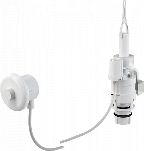 Клавиша смыва на расстоянии AlcaPlast ручное управление, белая, монтаж: в стену