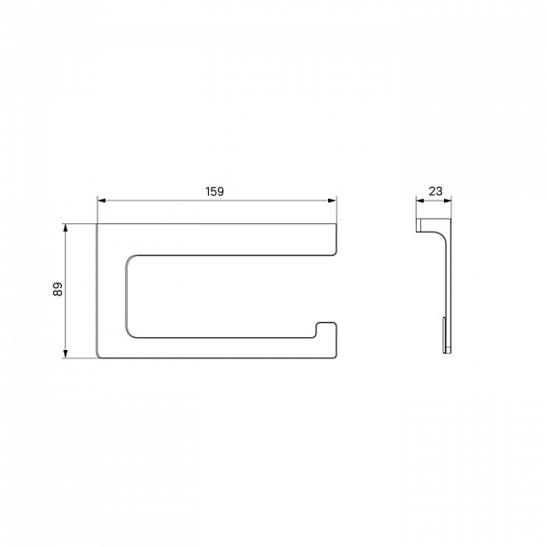 Держатель для туалетной бумаги без крышки, сплав металлов, Slide, графит, IDDIS, SLIGM00i43