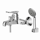 Смеситель для ванны c длинным изливом с аксессуарами Bravat Eco-D F693158C-LB
