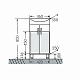 Тумба напольная Уют 45 Санта 201084, под раковину
