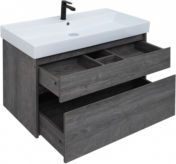 Тумба под раковину Aquanet Nova Lite 90 дуб рошелье (2 ящика) 00242267