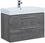 Тумба под раковину Aquanet Nova 85 (Slim Synergy) дуб рошелье, 2 ящика 00249921