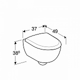 Комплект инсталляции с подвесным унитазом Geberit Renova Compact 500.122.TC.R