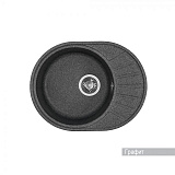Мойка для кухни Aquaton Чезана круглая с крылом графит 1A711232CS210
