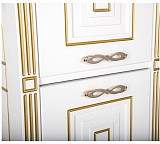 Шкаф-пенал для ванной Aquanet Паола 40 белый/золото 00186112