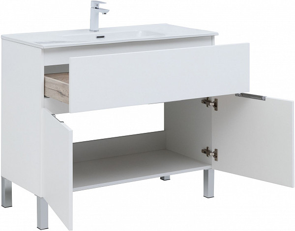 Мебель для ванной Aquanet Алвита New 100 1 ящик, 2 дверцы, белый матовый 00274184