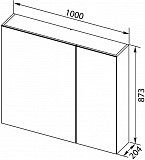 Зеркало-шкаф Aquanet Нью-Йорк 100 орех 00203955