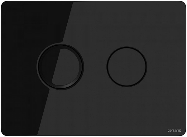Клавиша ACCENTO для инсталляций Cersanit AQUA 50 пневматическая стекло черный P-BU-ACN-CIR-PN/Bl/Gl