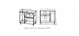 Тумба напольная "Барселона 90" правая (2 ящ.) с выкатной корзиной, Люкс белая, под раковину, PLUS