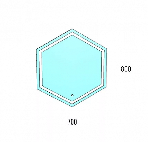 Зеркало Corozo LED "Теор 700*800", сенсор