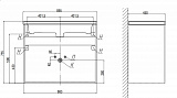 Тумба подвесная Klaufs 90.2Y tpKLA.90.2Y-617.217