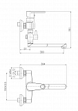 Смеситель CARI для душа с изливом 30 см. Cersanit 63028