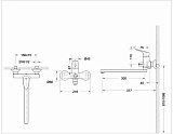 Смеситель для ванны с длинным изливом Bravat Drop F64898C-L