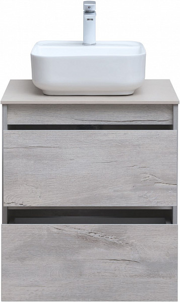 Тумба под раковину Aquanet Nova Lite 60 дуб белый (2 ящика) 00287874