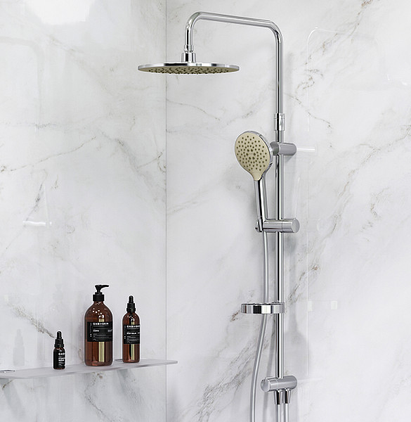 F0780064 Like душевая система, верхний душ 250 мм, ручной душ 120 мм, 3 функции, хром, шт.