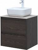 Тумба под раковину Aquanet Nova Lite 60 дуб черный (2 ящика) 00287894