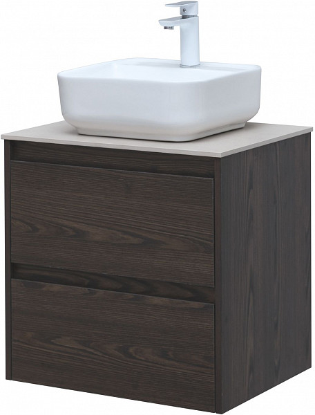 Тумба под раковину Aquanet Nova Lite 60 дуб черный (2 ящика) 00287894