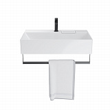 Раковина Kerama Marazzi LOGICA мебельная\подвесная с одним отверстием 70, белая глянцевая