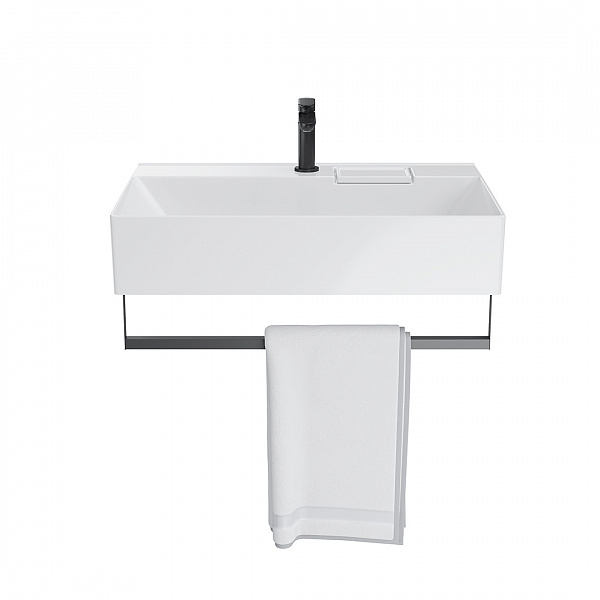 Раковина Kerama Marazzi LOGICA мебельная\подвесная с одним отверстием 70, белая глянцевая