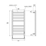 Полотенцесушитель электрический Point Меркурий PN83858W П8 500x800, диммер справа, белый